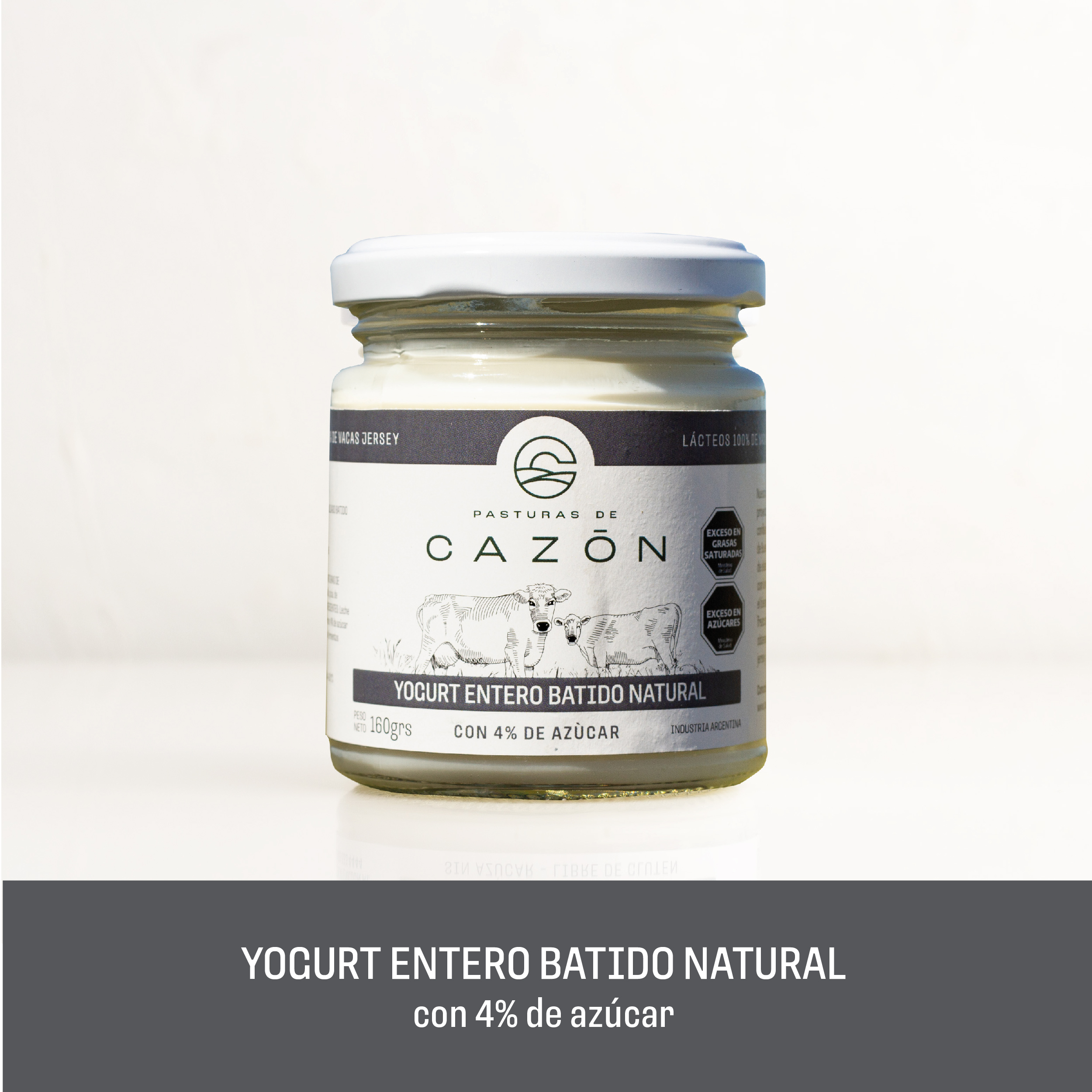 Yogurt entero batido natural 4% azucarado