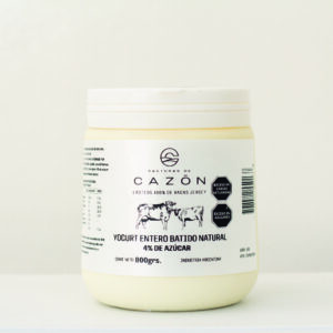 Yogurt con 4% de azúcar Pasturas de Cazon