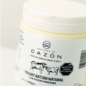 Yogurt Batido Natural sin azúcar agregada 100% vacas jersey