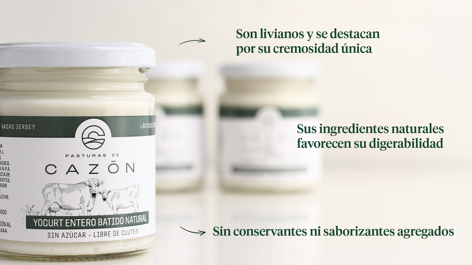 Beneficios de yogures pasturas de cazon.
